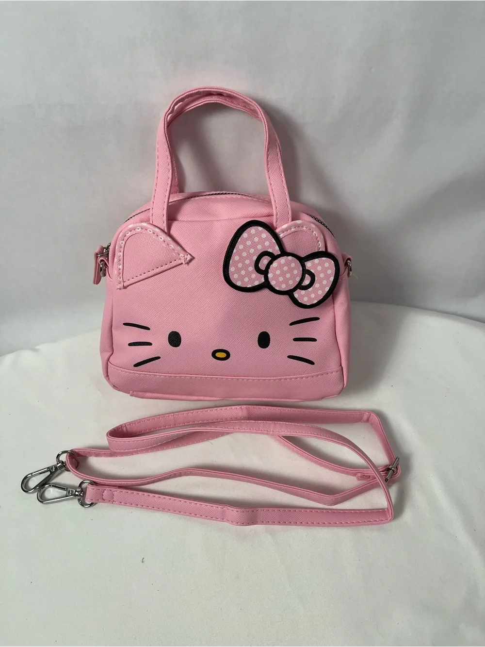 Pink Hello Mini Satchel with removable strap